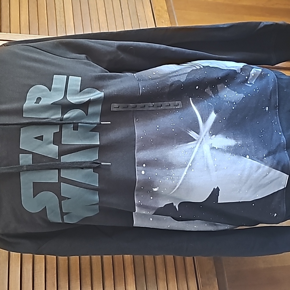 NWT Disney Star Wars Hooodie Sweater Epic Light Saber Battle front pockets - Picture 3 of 8